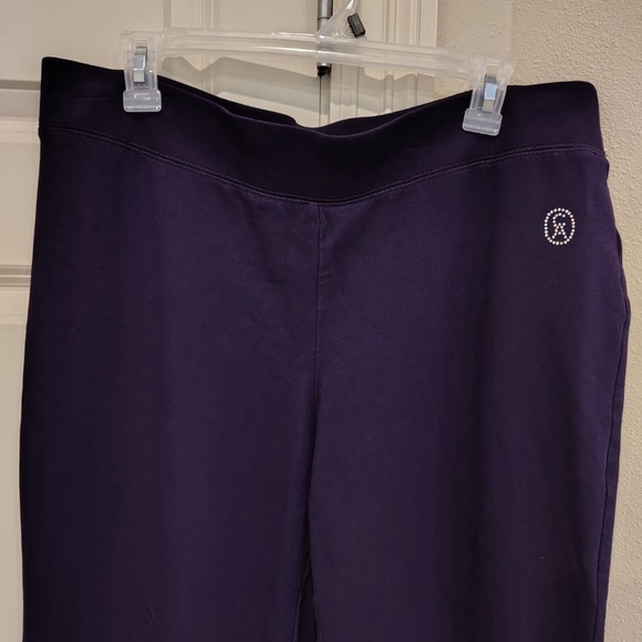 Christine Alexander Y2K Womens Purple Jogger Track Suit Swarovski Crystals Sz XL - Picture 13 of 15